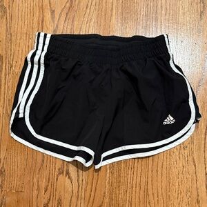 Adidas Women's Black and White Athletic Running Shorts